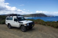 Troopy vor schöner Kulisse