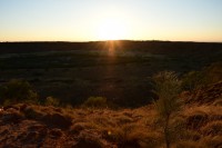 Sonnenaufgang am Krater