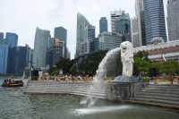 Der Merlion - das Wahrzeichen von Singapur.